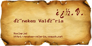 Énekes Valéria névjegykártya